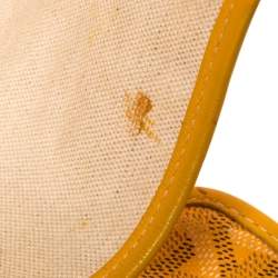 Pre Owned Goyard Mustard Goyardine Coated Canvas St. Louis GM Tote