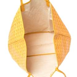 Pre Owned Goyard Mustard Goyardine Coated Canvas St. Louis GM Tote