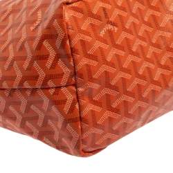 Goyard Orange Goyardine Coated Canvas St. Louis PM Tote 