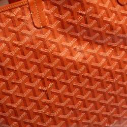 Goyard Orange Goyardine Coated Canvas St. Louis PM Tote 