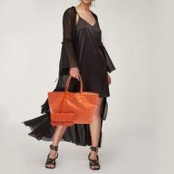 Goyard Orange Goyardine Coated Canvas St. Louis PM Tote 