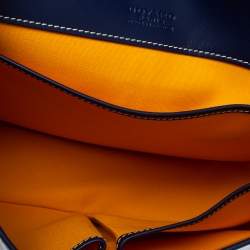 Goyard Navy Blue Goyardine Coated Canvas and Leather Belvedere MM Saddle Bag