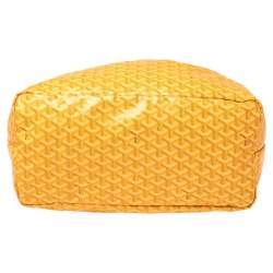 Goyard Yellow Goyardine Coated Canvas St. Louis GM Tote