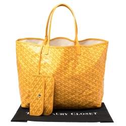 Goyard Yellow Goyardine Coated Canvas St. Louis GM Tote