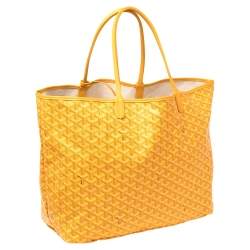 Goyard Yellow Goyardine Coated Canvas St. Louis GM Tote