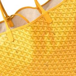 Goyard Yellow Goyardine Coated Canvas St. Louis GM Tote