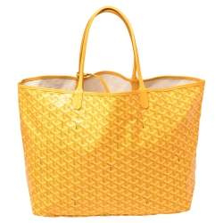 Goyard Yellow Goyardine Coated Canvas St. Louis GM Tote