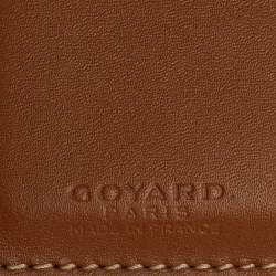 Goyard Brown Goyardine Business Card Holder