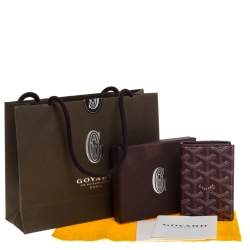 Goyard Burgundy Goyardine Coated Canvas Saint Pierre Bifold Card Holder 