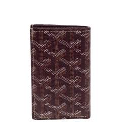 Goyard Burgundy Goyardine Coated Canvas Saint Pierre Bifold Card Holder 