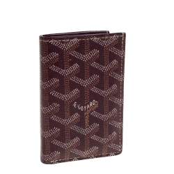 Goyard Burgundy Goyardine Coated Canvas Saint Pierre Bifold Card Holder 