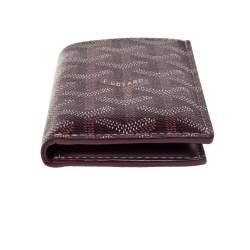 Goyard Burgundy Goyardine Coated Canvas Saint Pierre Bifold Card Holder 