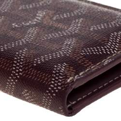 Goyard Burgundy Goyardine Coated Canvas Saint Pierre Bifold Card Holder 