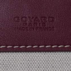 Pre Owned Goyard Burgundy Goyardine Coated Canvas St. Louis PM Tote