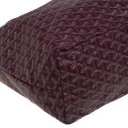 Pre Owned Goyard Burgundy Goyardine Coated Canvas St. Louis PM Tote