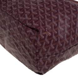 Pre Owned Goyard Burgundy Goyardine Coated Canvas St. Louis PM Tote