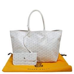 Goyard White Goyardine Coated Canvas St. Louis PM Tote