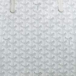 Goyard White Goyardine Coated Canvas St. Louis PM Tote