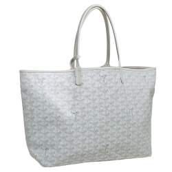 Goyard White Goyardine Coated Canvas St. Louis PM Tote