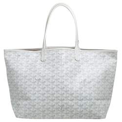 Goyard White Goyardine Coated Canvas St. Louis PM Tote