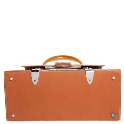 Goyard Brown/Cognac Coated Canvas and Leather Saigon Top Handle Bag