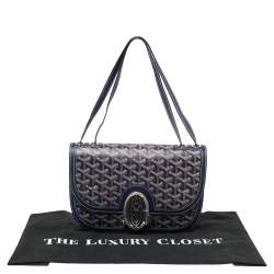 Goyard Blue Goyardine Coated Canvas 223 PM Shoulder Bag