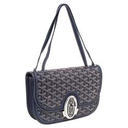 Goyard Blue Goyardine Coated Canvas 223 PM Shoulder Bag