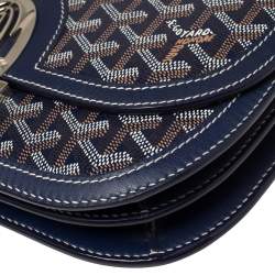 Goyard Blue Goyardine Coated Canvas 223 PM Shoulder Bag