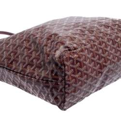 Goyard Burgundy Goyardine Coated Canvas St. Louis PM Tote