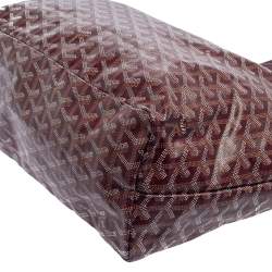 Goyard Burgundy Goyardine Coated Canvas St. Louis PM Tote