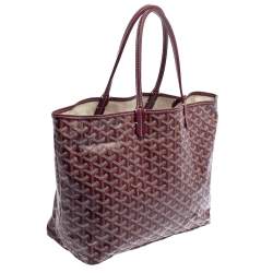 Goyard Burgundy Goyardine Coated Canvas St. Louis PM Tote