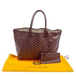 Goyard Burgundy Goyardine Coated Canvas St. Louis PM Tote