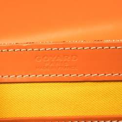 Pre Owned Goyard Orange Coated Canvas and Leather Saigon PM Top Handle Bag
