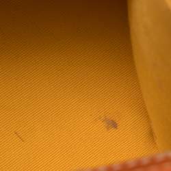 Pre Owned Goyard Orange Coated Canvas and Leather Saigon PM Top Handle Bag