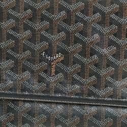 Pre Owned Goyard Black Goyardine Coated Canvas Sainte Marie Clutch