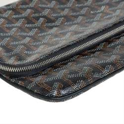 Pre Owned Goyard Black Goyardine Coated Canvas Sainte Marie Clutch