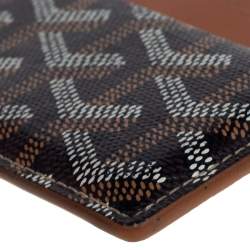 Pre Owned Goyard Brown Goyardine Coated Canvas and Leather Saint Sulpice Card Holder