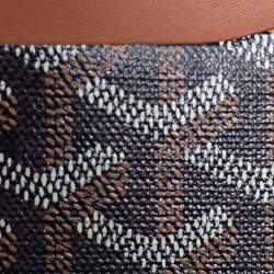 Pre Owned Goyard Brown Goyardine Coated Canvas and Leather Saint Sulpice Card Holder