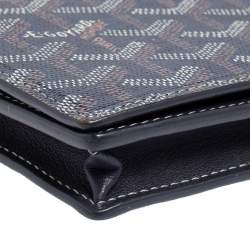 Pre Owned Goyard Navy Blue Coated Canvas Richelieu Wallet