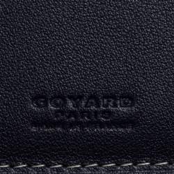 Pre Owned Goyard Navy Blue Coated Canvas Richelieu Wallet