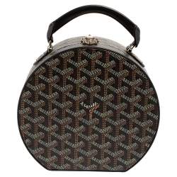 Goyard Black Goyardine Coated Canvas and Leather Alto Hatbox Bag