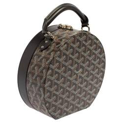 Goyard Black Goyardine Coated Canvas and Leather Alto Hatbox Bag