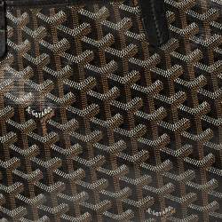 Pre Owned Goyard Black Goyardine Coated Canvas Saint Louis PM Tote