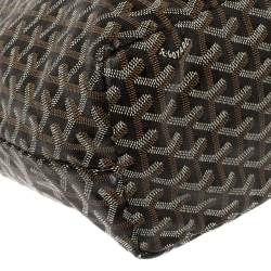 Pre Owned Goyard Black Goyardine Coated Canvas Saint Louis PM Tote