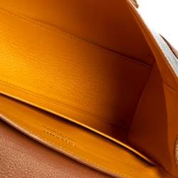 Pre Owned حقيبة غويارد سايغون صغيرة يد علوية جلد و كانفاس غوياردين بني