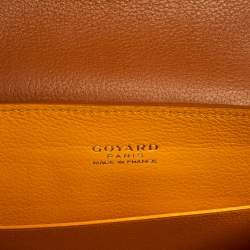 Pre Owned حقيبة غويارد سايغون صغيرة يد علوية جلد و كانفاس غوياردين بني