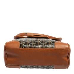 Pre Owned حقيبة غويارد سايغون صغيرة يد علوية جلد و كانفاس غوياردين بني