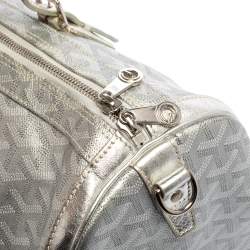 Goyard Silver Goyardine Coated Canvas and Leather Croisiere 40 Duffel Bag