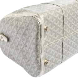 Goyard Silver Goyardine Coated Canvas and Leather Croisiere 40 Duffel Bag