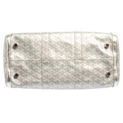 Goyard Silver Goyardine Coated Canvas and Leather Croisiere 40 Duffel Bag